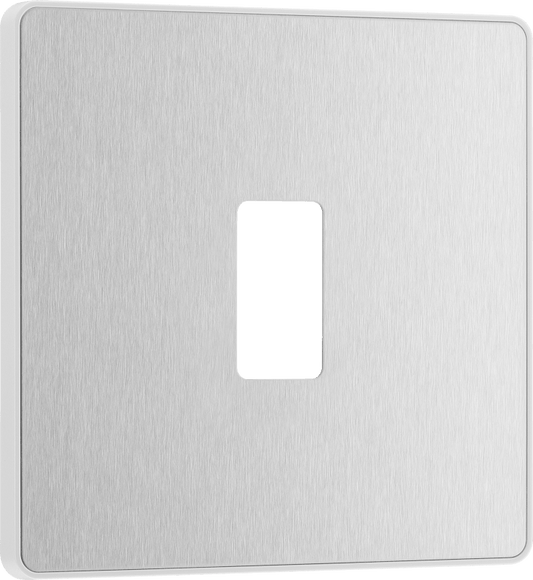 BG Evolve Brushed Steel 1 module, square - RPCDBS1W-01