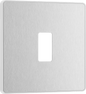 BG Evolve Brushed Steel 1 module, square - RPCDBS1W-01