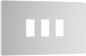 BG Evolve Brushed Steel 3 module, rectangular - RPCDBS3W-01