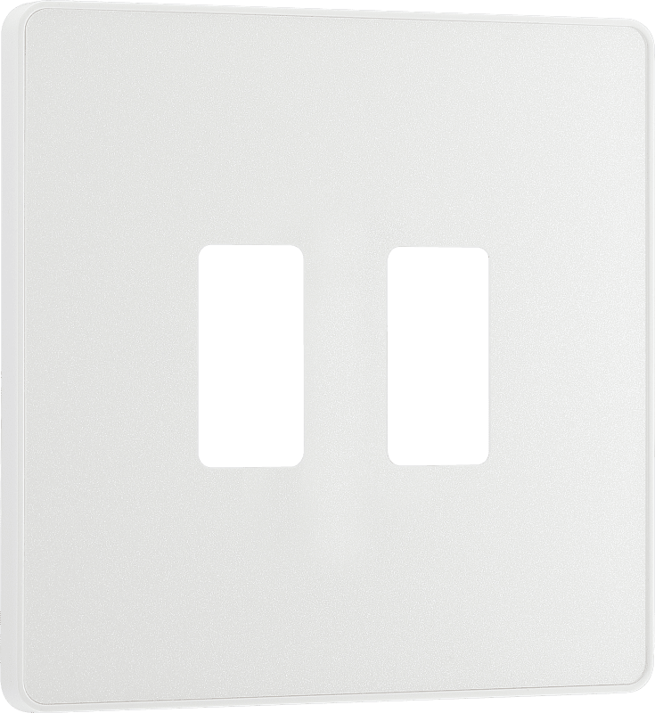 BG Evolve Pearlescent White 2 module, square - RPCDCL2W-01