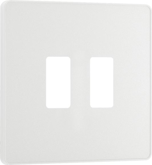 BG Evolve Pearlescent White 2 module, square - RPCDCL2W-01