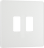 BG Evolve Pearlescent White 2 module, square - RPCDCL2W-01