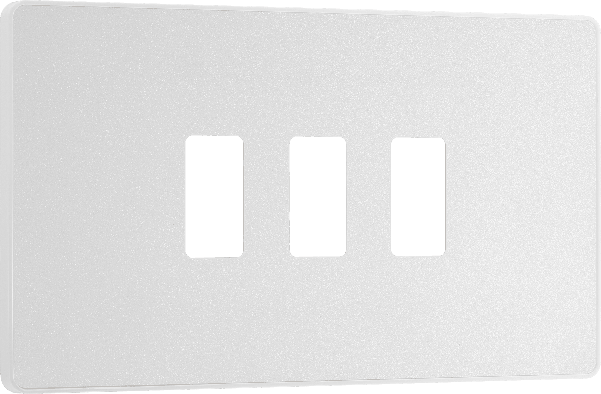 BG Evolve Pearlescent White 3 module, rectangular - RPCDCL3W-01