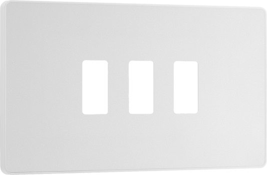 BG Evolve Pearlescent White 3 module, rectangular - RPCDCL3W-01