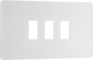 BG Evolve Pearlescent White 3 module, rectangular - RPCDCL3W-01