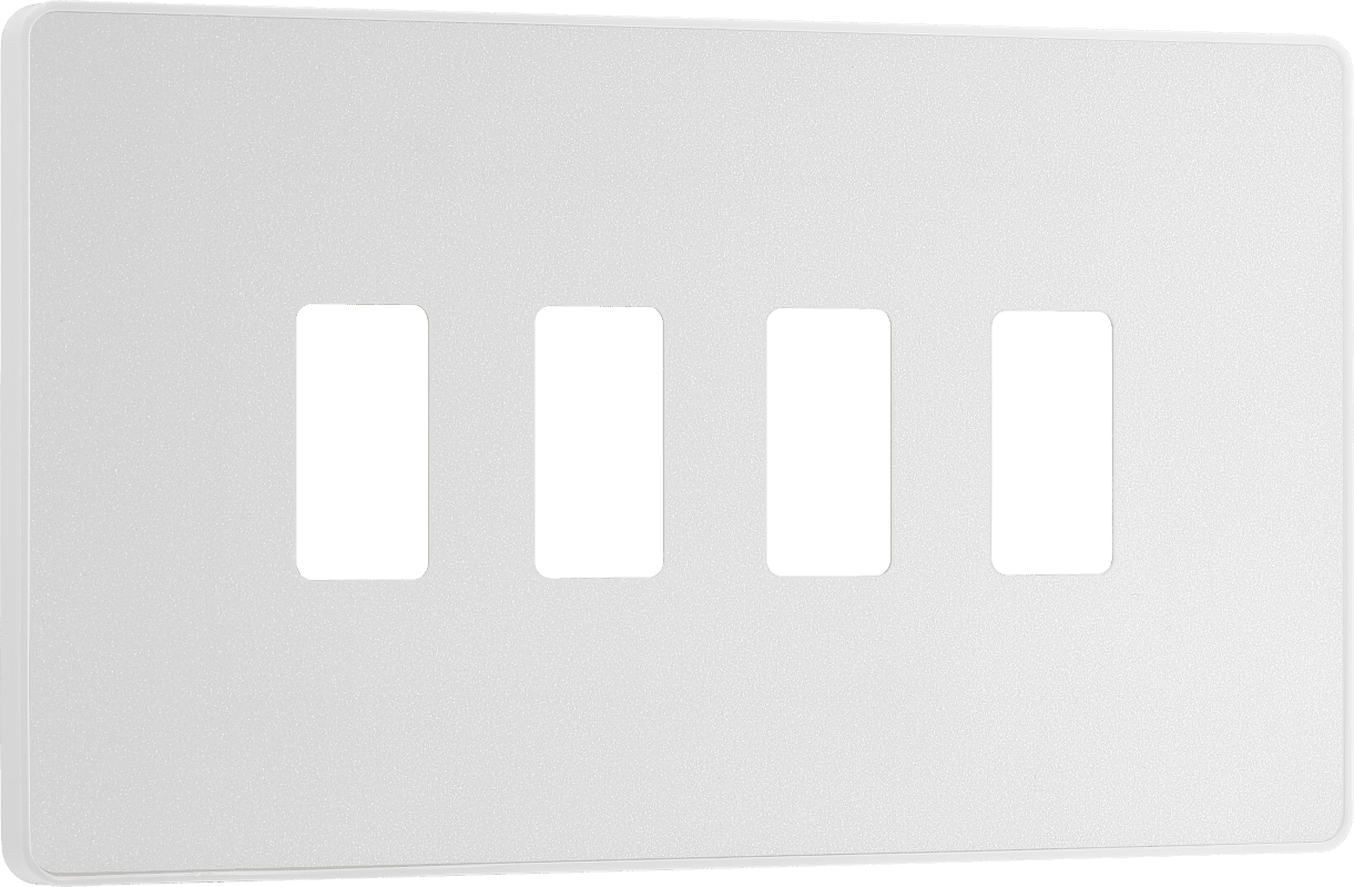 BG Evolve Pearlescent White 4 module, rectangular - RPCDCL4W-01