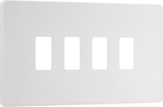 BG Evolve Pearlescent White 4 module, rectangular - RPCDCL4W-01