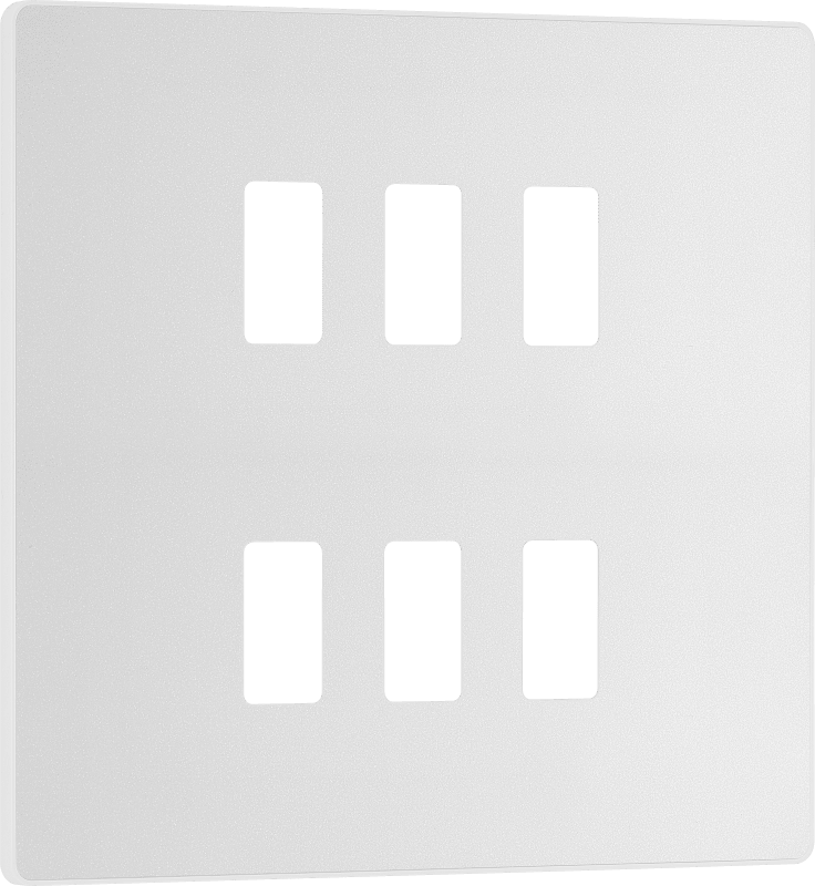 BG Evolve Pearlescent White 6 module, square - RPCDCL6W-01