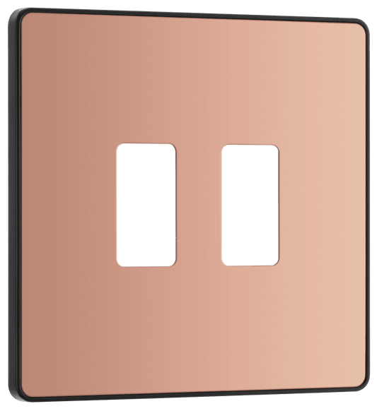 BG Evolve Polished Copper 2 module, square - RPCDCP2B-01