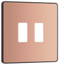 BG Evolve Polished Copper 2 module, square - RPCDCP2B-01