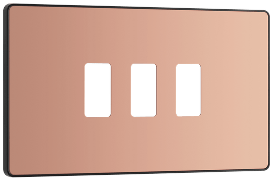 BG Evolve Polished Copper 3 module, rectangular - RPCDCP3B-01