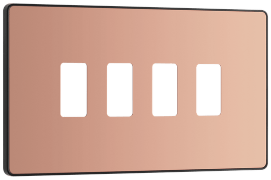 BG Evolve Polished Copper 4 module, rectangular - RPCDCP4B-01