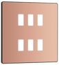 BG Evolve Polished Copper 6 module, square - RPCDCP6B-01