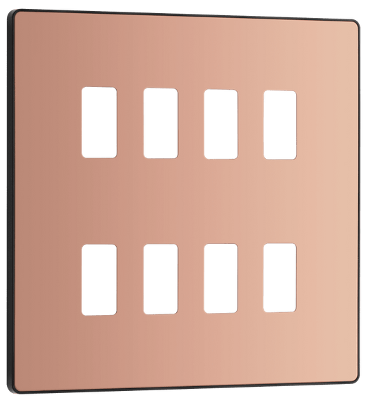BG Evolve Polished Copper 8 module, square - RPCDCP8B-01