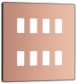 BG Evolve Polished Copper 8 module, square - RPCDCP8B-01