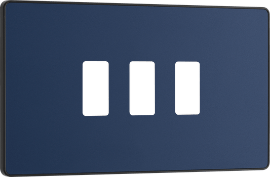BG Evolve Matt Blue 3 module, rectangular - RPCDDB3B-01