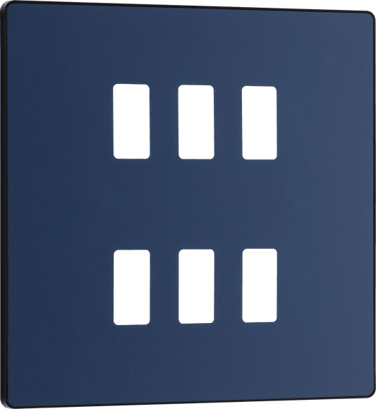 BG Evolve Matt Blue 6 module, square - RPCDDB6B-01