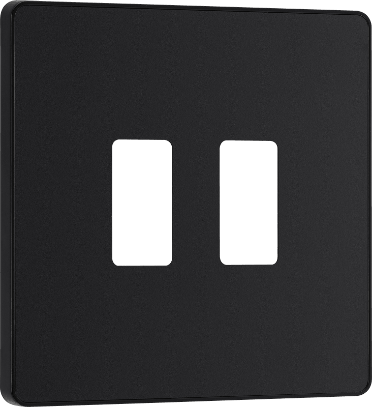 BG Evolve Matt Black 2 module, square - RPCDMB2B-01