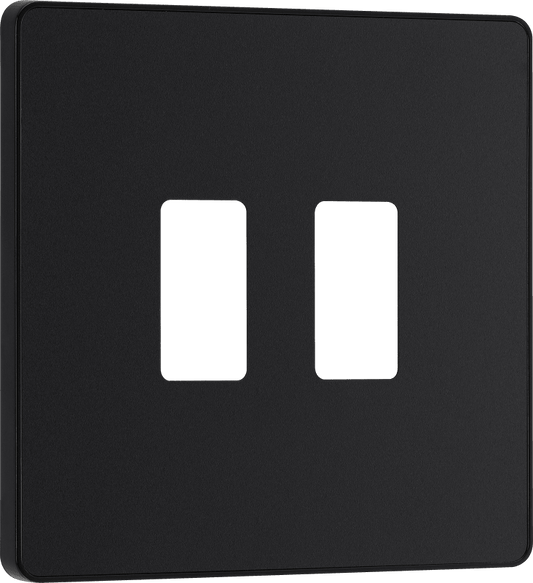 BG Evolve Matt Black 2 module, square - RPCDMB2B-01