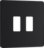 BG Evolve Matt Black 2 module, square - RPCDMB2B-01