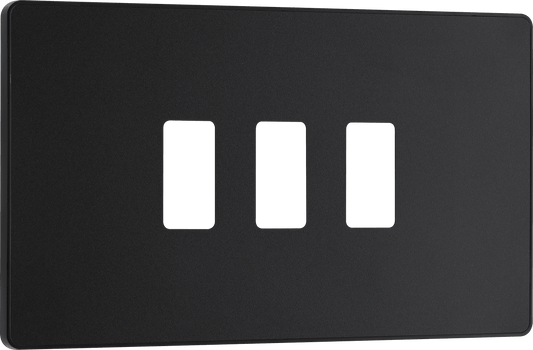 BG Evolve Matt Black 3 module, rectangular - RPCDMB3B-01