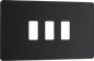 BG Evolve Matt Black 3 module, rectangular - RPCDMB3B-01