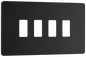 BG Evolve Matt Black 4 module, rectangular - RPCDMB4B-01