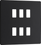 BG Evolve Matt Black 6 module, square - RPCDMB6B-01