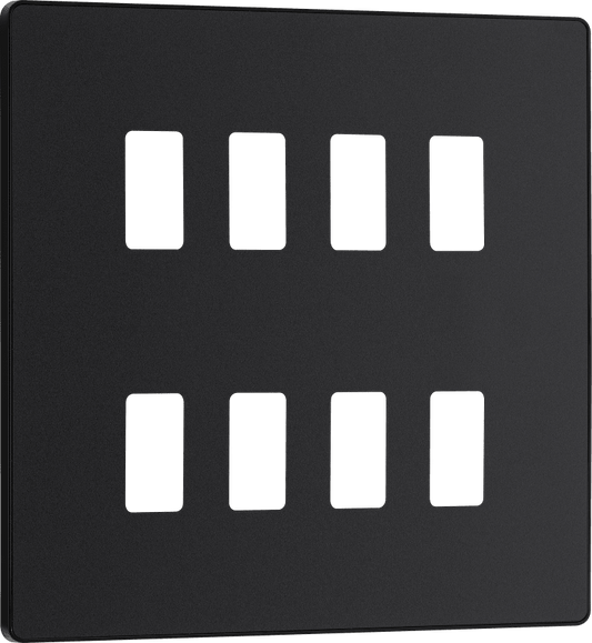 BG Evolve Matt Black 8 module, square - RPCDMB8B-01