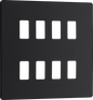 BG Evolve Matt Black 8 module, square - RPCDMB8B-01