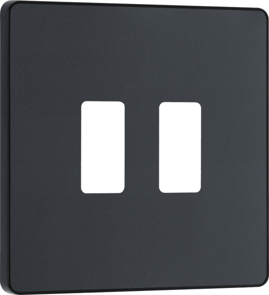 BG Evolve Matt Grey 2 module, square - RPCDMG2B-01