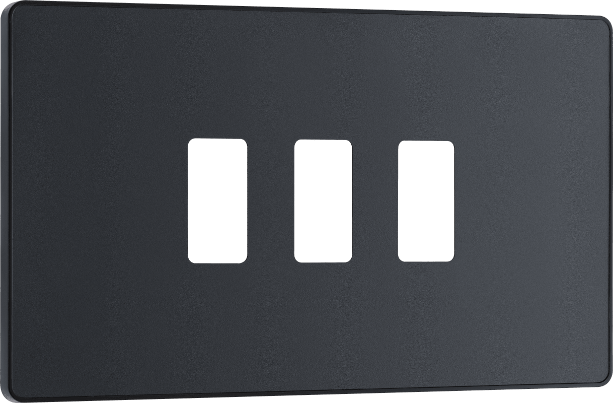 BG Evolve Matt Grey 3 module, rectangular - RPCDMG3B-01