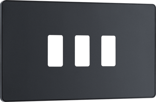 BG Evolve Matt Grey 3 module, rectangular - RPCDMG3B-01