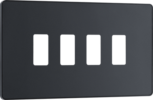 BG Evolve Matt Grey 4 module, rectangular - RPCDMG4B-01