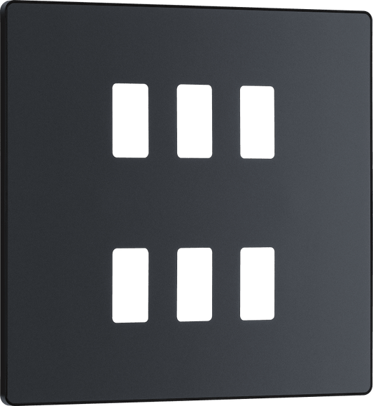 BG Evolve Matt Grey 6 module, square - RPCDMG6B-01