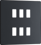 BG Evolve Matt Grey 6 module, square - RPCDMG6B-01