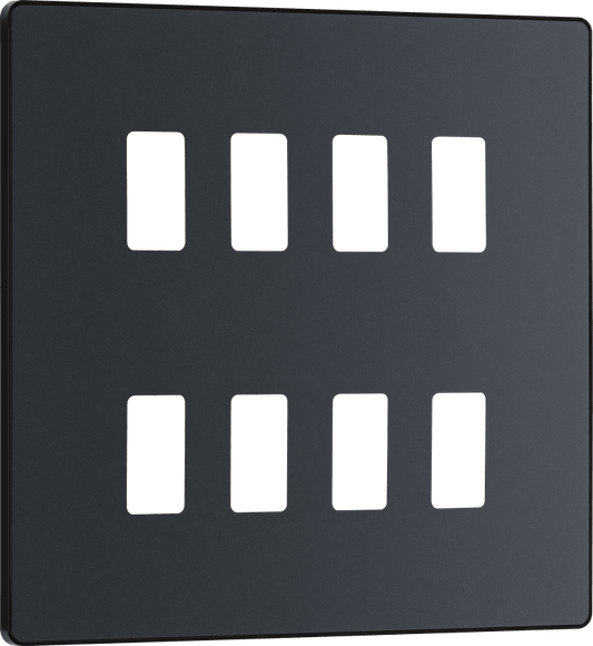BG Evolve Matt Grey 8 module, square - RPCDMG8B-01