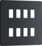 BG Evolve Matt Grey 8 module, square - RPCDMG8B-01