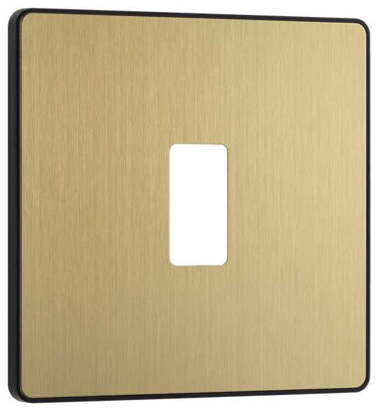 BG Evolve Satin Brass 1 module, square - RPCDSB1B-01