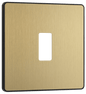 BG Evolve Satin Brass 1 module, square - RPCDSB1B-01