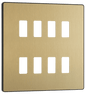 BG Evolve Satin Brass 8 module, square - RPCDSB8B-01