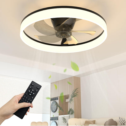 50cm Ceiling Fan with LED Light - Black