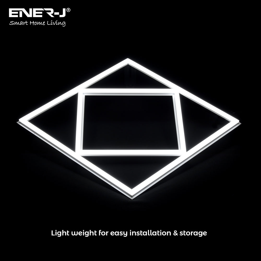 Ener-J Double Square Borderline LED Ceiling Panel 595x595mm 40W 6000K Daylight and Blue