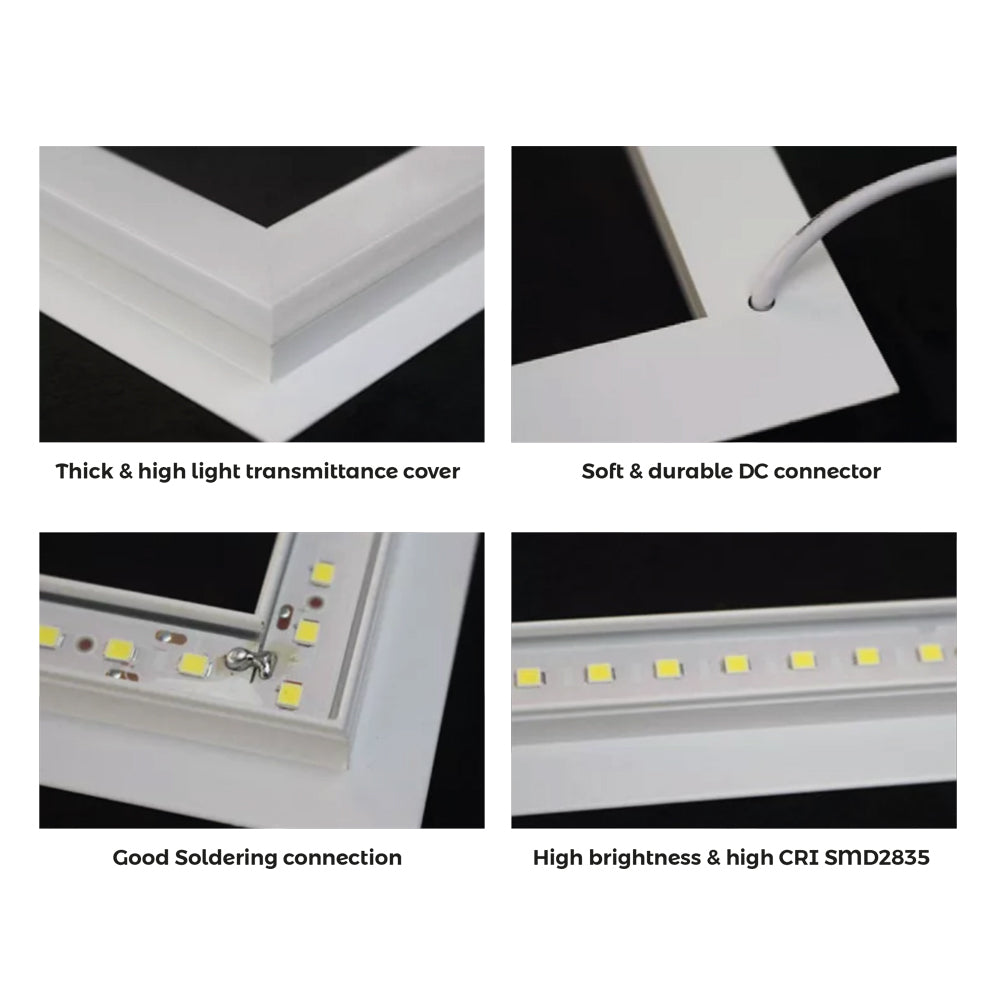 Double Square LED Ceiling Panel 60x60cms 40W 4000 Lumens 3 Years warranty 4000K