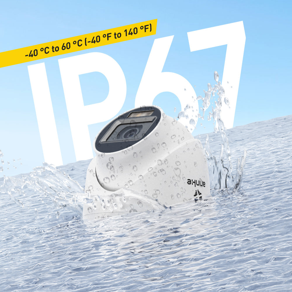Smart Hybrid Light Full Colour Audio Fixed Turret Camera | T259W-HS | 3K 5MP, 2960×1665 @ 20 fps (White)