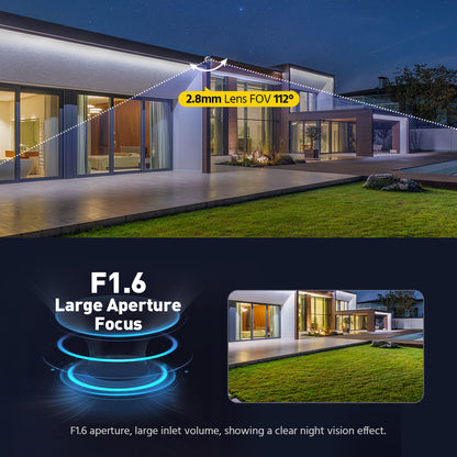 Smart Hybrid Light Full Colour Two-Way Audio Fixed Turret Camera | T259W-HT | 3K 5MP, 2960×1665 @ 20 fps (White)