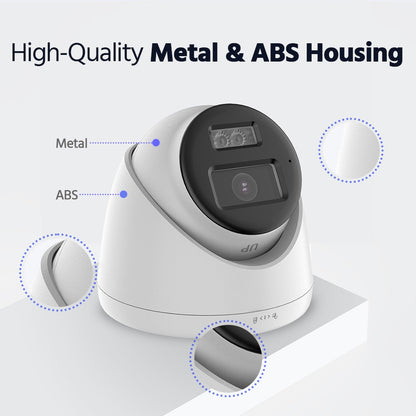 Smart Hybrid Light Full Colour Two-Way Audio Fixed Turret Camera | T259W-HT | 3K 5MP, 2960×1665 @ 20 fps (White)