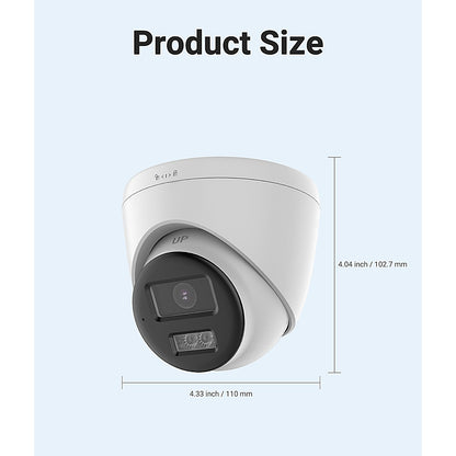 Smart Hybrid Light ColorVu Two-Way Audio Fixed Turret Camera T289W-HT 4K 8MP White