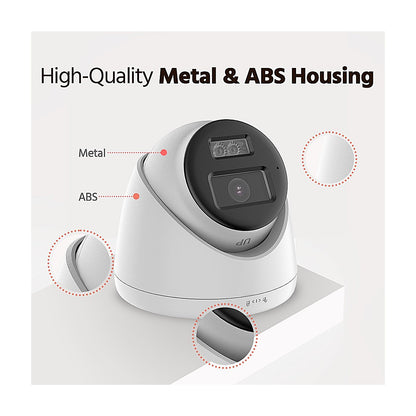 Smart Hybrid Light ColorVu Two-Way Audio Fixed Turret Camera T289W-HT 4K 8MP White