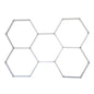 150W Hexagon Shape Showroom LED Lights with 5 Hexagons RGB Colour Remote Control Pack of 24 Tubes
